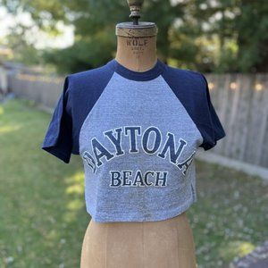 1980s vintage Daytona Beach crop top. Size medium